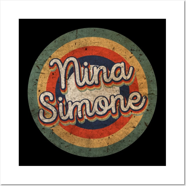 Nina Name Personalized Simone Vintage Retro 60s 70s Birthday Gift Wall Art by Romantic Sunset Style